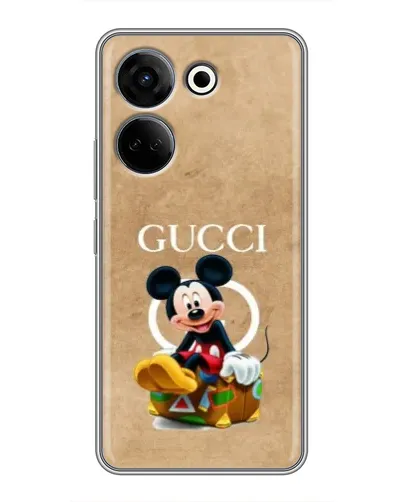 Чехол для TECNO Camon 20 с картинкой «Микки Маус Gucci — крафт»