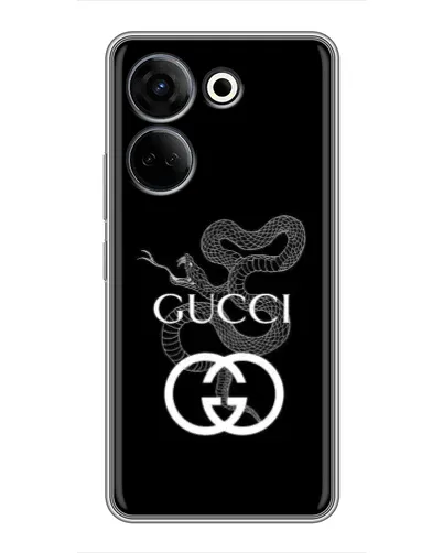 Чехол для TECNO Camon 20 с картинкой «Gucci — серебряная змея»