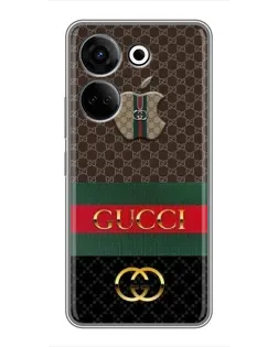Чехол для TECNO Camon 20 с картинкой «Gucci — брендированный десерт»