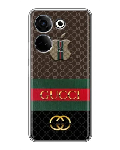 Чехол для TECNO Camon 20 с картинкой «Gucci — брендированный десерт»
