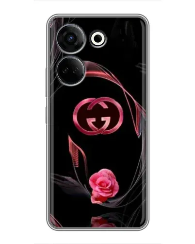Чехол для TECNO Camon 20 с картинкой «Gucci — неоновая роза»