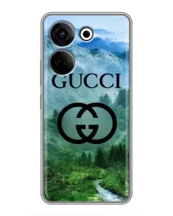 Чехол для TECNO Camon 20 с картинкой «Gucci — горный пейзаж»