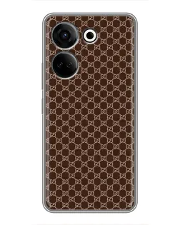 Чохол для TECNO Camon 20 з картинкою «Gucci — шоколадна сітка»