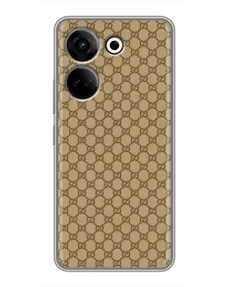 Чохол для TECNO Camon 20 з картинкою «Gucci — класичний беж»