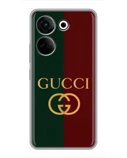 Чохол для TECNO Camon 20 з картинкою «Gucci — темно-зелений градієнт»