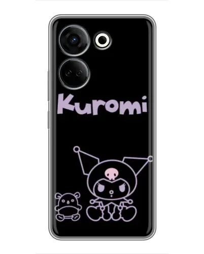 Чохол для TECNO Camon 20 з картинкою «Kuromi — чорний мінімалізм» Чохол для TECNO Camon 20 з картинкою «Kuromi — чорний мінімалізм»