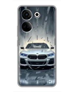 Чехол для TECNO Camon 20 с картинкой «BMW в свете фар»
