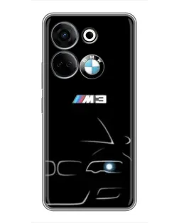 Чехол для TECNO Camon 20 с картинкой «Минималистичный принт BMW M3»
