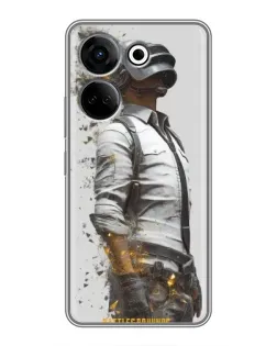 Чехол для TECNO Camon 20 с картинкой «PUBG — боец в пыли»
