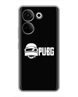 Чехол для TECNO Camon 20 с картинкой «PUBG — классический лого»