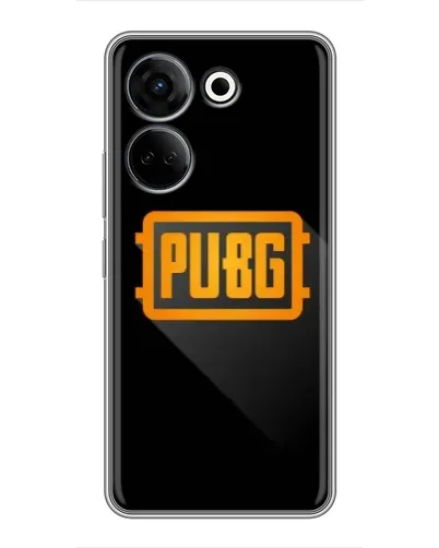 Чехол для TECNO Camon 20 с картинкой «PUBG — рамка лого»