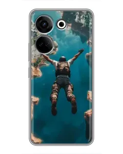 Чехол для TECNO Camon 20 с картинкой «PUBG — свободное падение»
