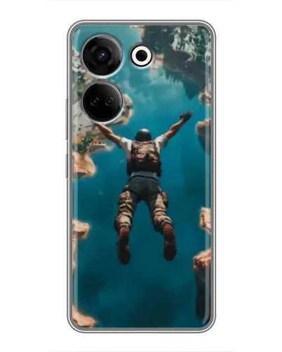 Чехол для TECNO Camon 20 с картинкой «PUBG — свободное падение»