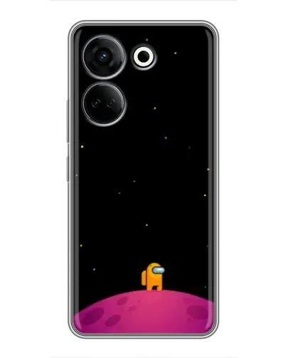 Чехол для TECNO Camon 20 с картинкой «Одинокий герой на планете»