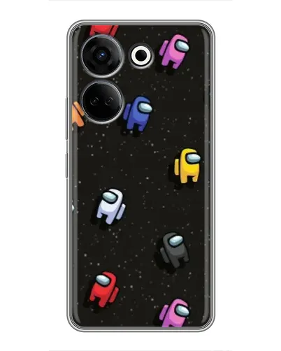 Чехол для TECNO Camon 20 с картинкой «Космический паттерн Among Us»