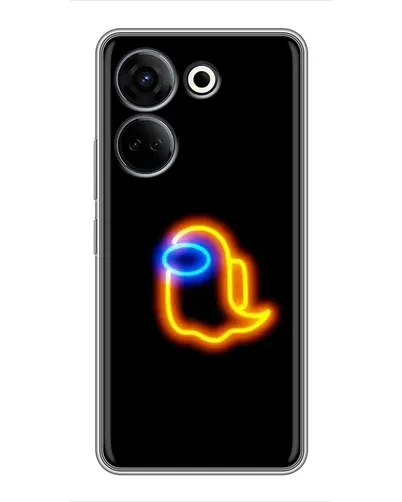 Чехол для TECNO Camon 20 с картинкой «Among Us неоновое сияние»