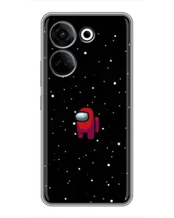 Чехол для TECNO Camon 20 с картинкой «Красный Among Us»