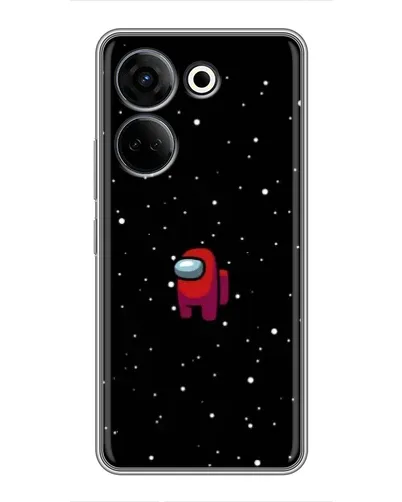 Чехол для TECNO Camon 20 с картинкой «Красный Among Us»
