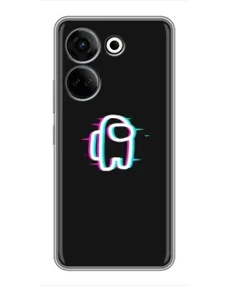Чехол для TECNO Camon 20 с картинкой «Among Us неон»