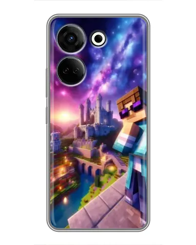 Чехол для TECNO Camon 20 с картинкой «Стив и космос»