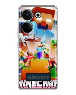 Чехол для TECNO Camon 20 с картинкой «Minecraft герои игры» Чехол для TECNO Camon 20 с картинкой «Minecraft герои игры»