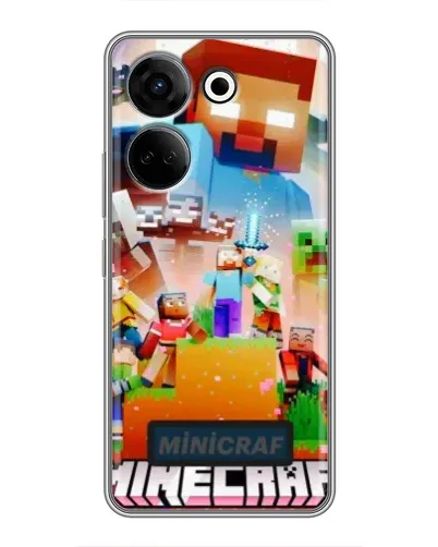 Чехол для TECNO Camon 20 с картинкой «Minecraft герои игры»