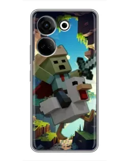 Чехол для TECNO Camon 20 с картинкой «Стив и гусь» Чехол для TECNO Camon 20 с картинкой «Стив и гусь»