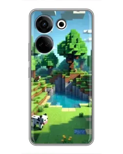 Чехол для TECNO Camon 20 с картинкой «Minecraft летний день»