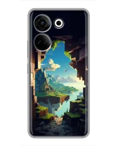 Чехол для TECNO Camon 20 с картинкой «Вид из пещеры»