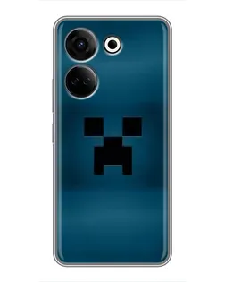 Чехол для TECNO Camon 20 с картинкой «Крипер текстура»