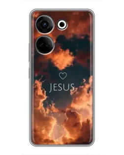 Чехол для TECNO Camon 20 с картинкой «Сияние Имени Jesus»