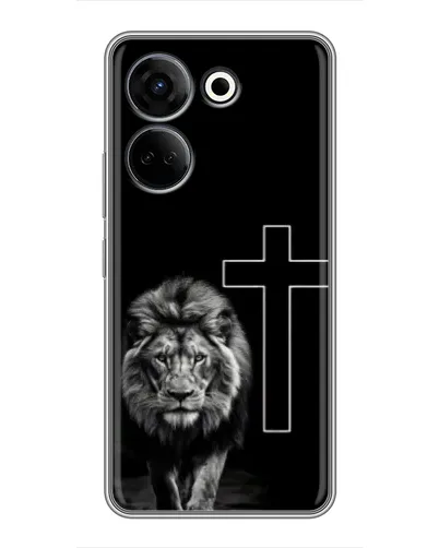 Чехол для TECNO Camon 20 с картинкой «Лев и Крест» Чехол для TECNO Camon 20 с картинкой «Лев и Крест»