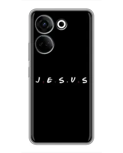 Чехол для TECNO Camon 20 с картинкой «Точки веры J.E.S.U.S.»