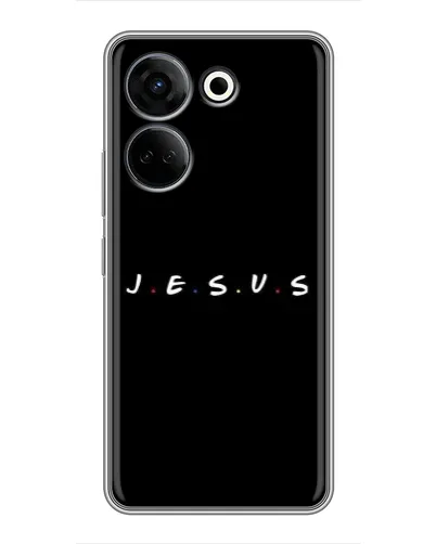 Чехол для TECNO Camon 20 с картинкой «Точки веры J.E.S.U.S.» Чехол для TECNO Camon 20 с картинкой «Точки веры J.E.S.U.S.»