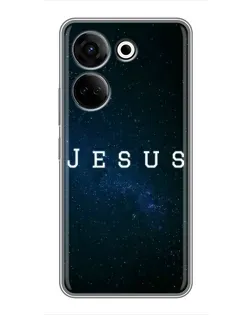 Чехол для TECNO Camon 20 с картинкой «Звездное небо Jesus»