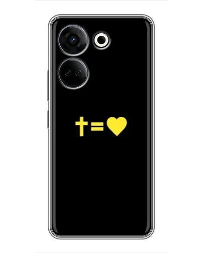 Чехол для TECNO Camon 20 с картинкой «Сердце и Крест» Чехол для TECNO Camon 20 с картинкой «Сердце и Крест»