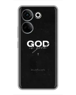 Чехол для TECNO Camon 20 с картинкой «GOD — Бог над всем»
