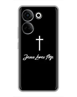 Чехол для TECNO Camon 20 с картинкой «Иисус любит тебя»