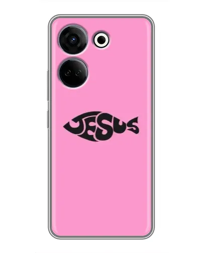 Чехол для TECNO Camon 20 с картинкой «Розовый символ Jesus» Чехол для TECNO Camon 20 с картинкой «Розовый символ Jesus»