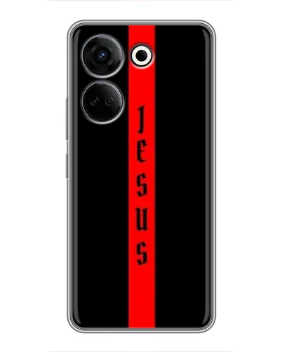 Чехол для TECNO Camon 20 с картинкой «Красная линия веры» Чехол для TECNO Camon 20 с картинкой «Красная линия веры»