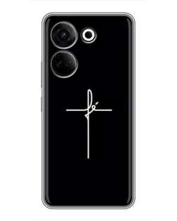 Чохол для TECNO Camon 20 з картинкою «Тонкий хрест»