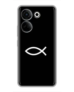 Чохол для TECNO Camon 20 з картинкою «Символ риби Jesus»