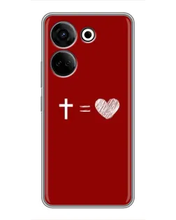 Чохол для TECNO Camon 20 з картинкою «Рівняння любові»