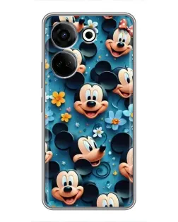 Чехол для TECNO Camon 20 с картинкой «Паттерн Микки и Минни»