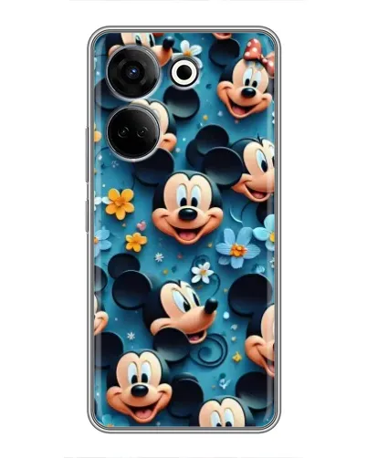 Чехол для TECNO Camon 20 с картинкой «Паттерн Микки и Минни»