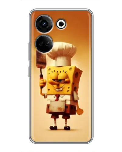 Чехол для TECNO Camon 20 с картинкой «Губка Боб повар»