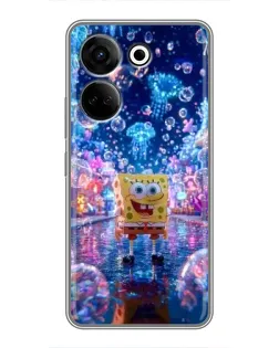 Чехол для TECNO Camon 20 с картинкой «Неоновый океан»