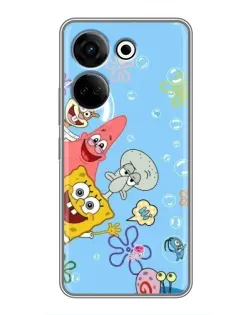 Чехол для TECNO Camon 20 с картинкой «Веселые пузырьки»