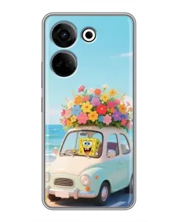 Чехол для TECNO Camon 20 с картинкой «Автомобильное путешествие»
