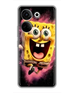 Чехол для TECNO Camon 20 с картинкой «Взрывной Спанч Боб»